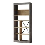 Βιβλιοθήκη "VIANA" σε χρώμα felt/γκρι 76x25x170