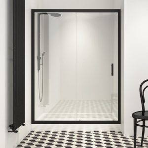 Orabella Energy Easy Fix Black matt H200 120 cm - Καμπίνα αντιστρέψιμη, ευθύγραμμη