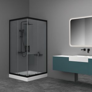 Orabella Vitalia Square Easy Fix Black matt H200 140X140 - Καμπίνα Τετράγωνη