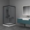 Orabella Vitalia Square Easy Fix Black matt H200 90X90 - Καμπίνα Τετράγωνη