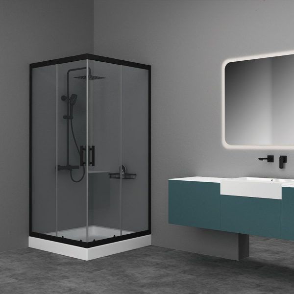 Orabella Vitalia Square Easy Fix Black matt H200 90X90 - Καμπίνα Τετράγωνη