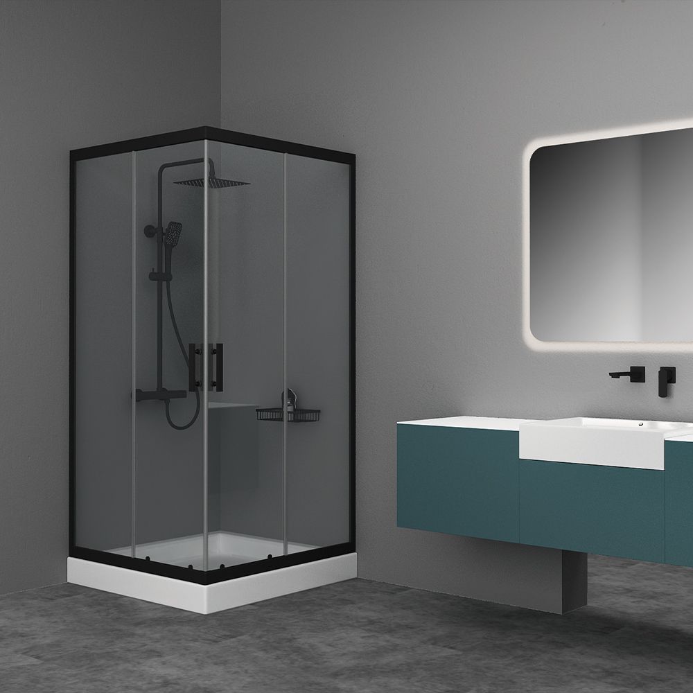 Orabella Vitalia Square Easy Fix Black matt H200 90X90 - Καμπίνα Τετράγωνη