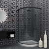 Orabella Vitalia Angolo Easy Fix Black matt H200 80X80 - Καμπίνα Ημικυκλική