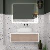 Orabella Drawer 100 - Κρεμαστό Έπιπλο Μπάνιου με μαύρη ματ επικάλυψηκαι και βάση με συρτάρι από μελαμίνη δικής σας επιλογής (χωρίς καθρέπτη και νιπτήρα)