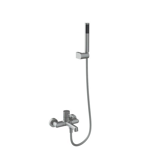 Orabella Terra Gun Metal Light - Single lever bath shower mixe