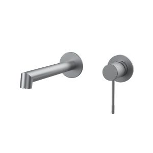 Orabella Terra Gun Metal Light - Μπαταρία νιπτήρος, εντοιχισμού 2 οπών