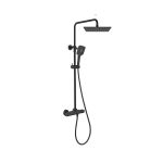 Orabella Elegance Black matt - Θερμοστατική στήλη ντουζ με τετάγωνη κεφαλή