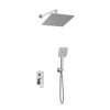 Orabella Ardesia - Shower set εντοιχισμού με Μπαταρία λουτρού, εντοιχισμού 2 σημείων, κεφαλή 250x250 με βραχίονα και τηλέφωνο ντουζ με σπιράλ και επιτοίχειο στήριγμα