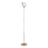 GloboStar® HUDSON 00500 Μοντέρνο Φωτιστικό Δαπέδου Μονόφωτο 1 x E27 Χρυσό Μεταλλικό Μπάλα Λευκό με Χρυσό D20 x H177cm