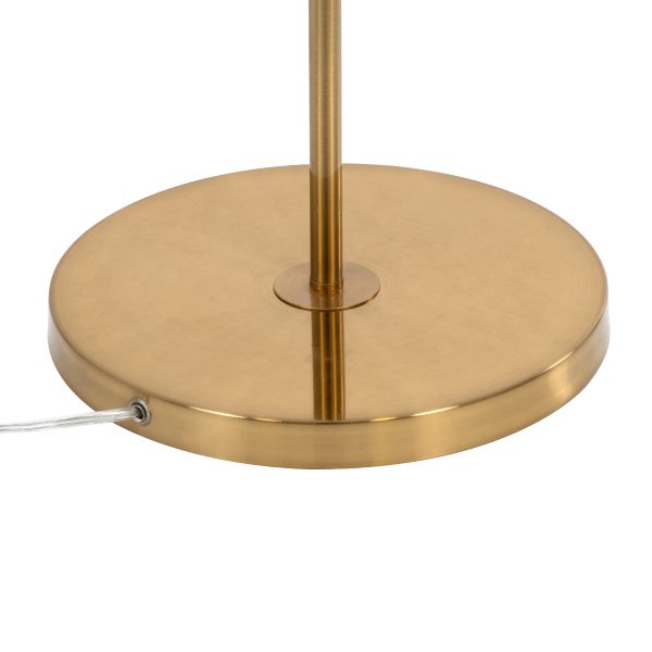 GloboStar® HUDSON 00500 Μοντέρνο Φωτιστικό Δαπέδου Μονόφωτο 1 x E27 Χρυσό Μεταλλικό Μπάλα Λευκό με Χρυσό D20 x H177cm