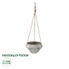 GloboStar® Artificial Garden SARAKINIKO 20490 Κρεμαστό Πήλινο Κεραμικό Κασπώ Γλάστρα - Flower Pot Γκρι Φ10cm x Υ36cm