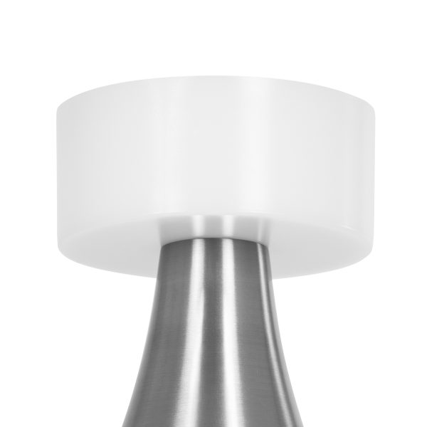 GloboStar® DOLLY 76468 Μοντέρνο Επιτραπέζιο Φωτιστικό Πορτατίφ LED 1.5W 105lm 120° DC 5V Επαναφορτιζόμενο με Μπαταρία Li-ion 1800mAh - Διακόπτη Αφής με 3 Εναλλαγές Φωτισμού CCT Θερμό - Φυσικό - Ψυχρό 1500K - 4500K - 6000K Dimmable - D9 x 21cm - Ασημί