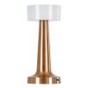 GloboStar® NANNA 76474 Μοντέρνο Επιτραπέζιο Φωτιστικό Πορτατίφ LED 1.5W 105lm 120° DC 5V Επαναφορτιζόμενο με Μπαταρία Li-ion 1800mAh - Διακόπτη Αφής με 3 Εναλλαγές Φωτισμού CCT Θερμό - Φυσικό - Ψυχρό 1500K - 4500K - 6000K Dimmable - D9 x 21cm - Χάλκινο