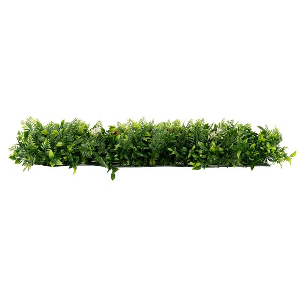 GloboStar® 78407 Artificial - Συνθετικό Τεχνητό Διακοσμητικό Πάνελ Φυλλωσιάς - Κάθετος Κήπος Ίληξ - Νάνος Φτέρη - Κοράλι - Κουφέα Πράσινο Μ60 x Υ40 x Π10cm