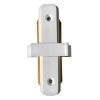 Globostar 60848 Μονοφασικός Connector 2 Καλωδίων Συνδεσμολογίας Γιώτα (Ι) για Λευκή Ράγα Οροφής