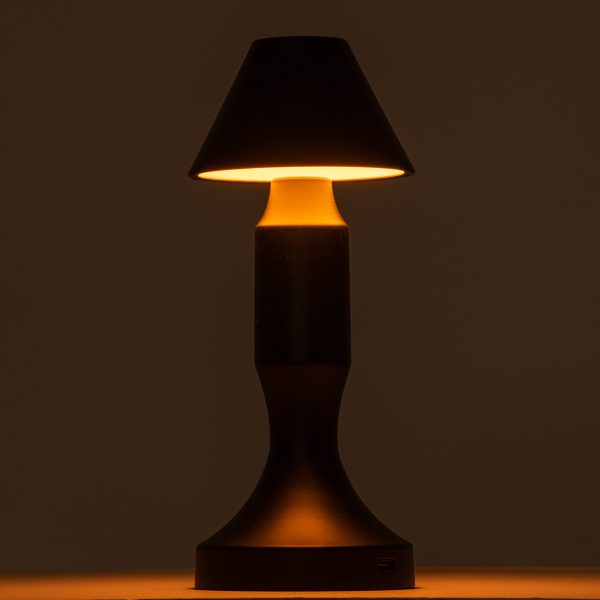 GloboStar® LUNNA 76478 Μοντέρνο Επιτραπέζιο Φωτιστικό Πορτατίφ LED 1.5W 105lm 120° DC 5V Επαναφορτιζόμενο με Μπαταρία Li-ion 1800mAh - Διακόπτη Αφής με 3 Εναλλαγές Φωτισμού CCT Θερμό - Φυσικό - Ψυχρό 1500K - 4500K - 6000K Dimmable - D9 x 23cm - Ασημί