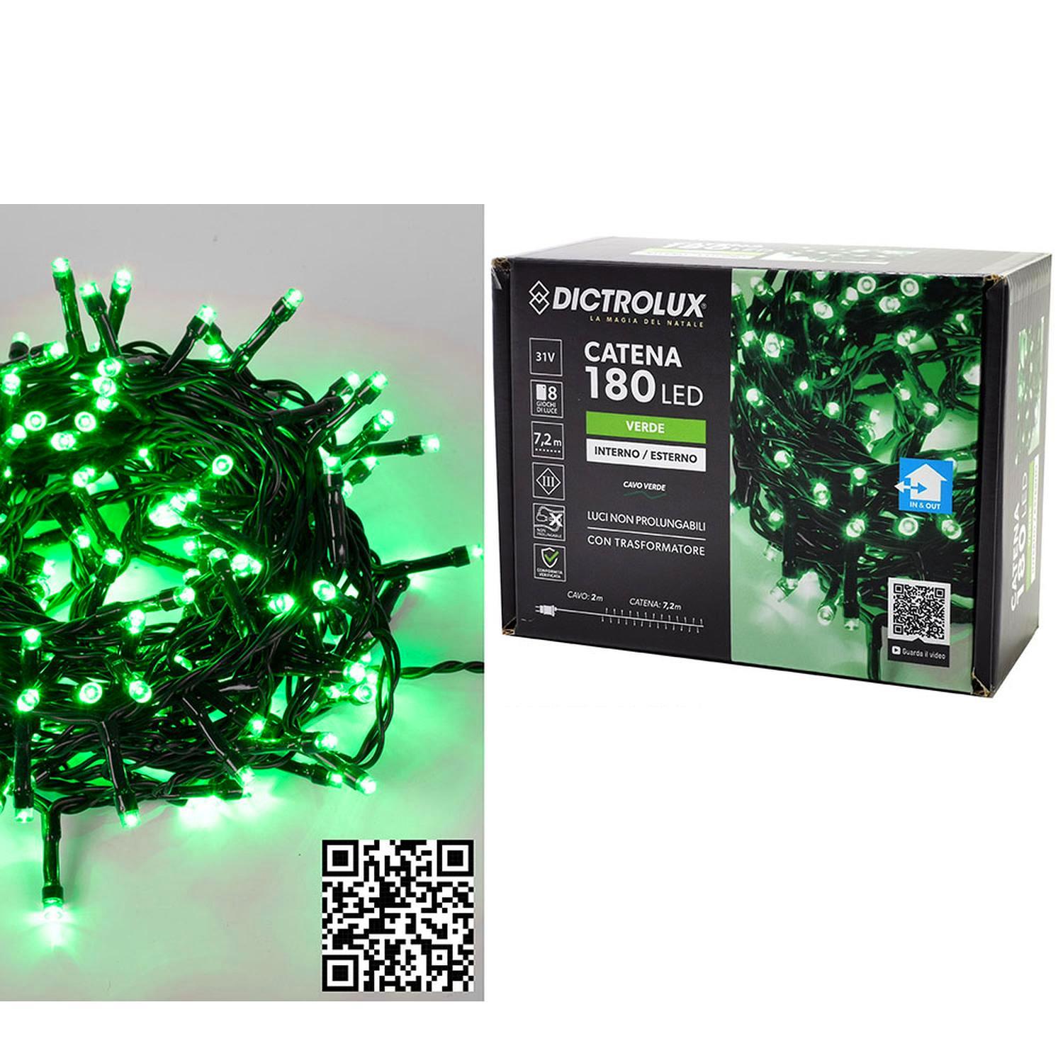 300 LED Εσωτ. & Εξωτ. Χώρου Με 8 Προγράμματα Και Μετασχηματιστή Πράσινο Φως Πράσινο Καλώδιο Μη Επεκτεινόμενο IP44 31V 9.