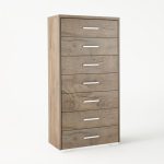 Συρταριέρα με 7 συρτάρια σε χρώμα καρυδί 60x45x123