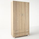 Ντουλάπα δίφυλλη σε χρώμα δρυς 85x50x180
