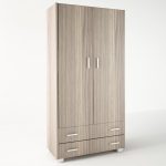 Ντουλάπα δίφυλλη σε χρώμα σταχτί 105x50x180