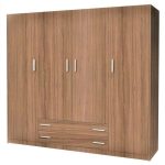 Ντουλάπα τετράφυλλη 200x180x60 καρυδί