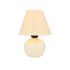 GLOBOSTAR® FANCY 202-0066 VINTAGE TABLE LIGHT 1 X E27 IP20 BEIGE KERAMIC BASE WITH BEIGE COVE - L18 X W18 X H24CM