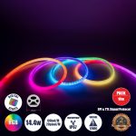 GloboStar® NEONIO 90756 Digital Pixel Addressable Neon Strip - Ψηφιακή Ταινία Neon Flex LED SMD 5050 14.4W/m 60LED/m 20PIXEL/m SPI/TTL Protocol IC SM16703P/WS2811/WS2812 864lm/m 360° DC 12V Αδιάβροχη IP67 Πολύχρωμη RGB - Λευκό Σώμα - Μ1000 x Π2 x Υ2cm - Συσκευασία 10 Μέτρων - 2 Χρόνια Εγγύηση
