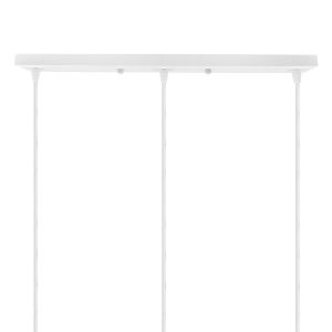 DIY Ροζέτα Φωτιστικού Λευκή Ορθογώνια 500x50mm με 3 Τρύπες GloboStar 90823