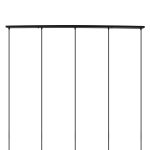 DIY Ροζέτα Φωτιστικού Μαύρη Ορθογώνια 1500x50mm με 5 Τρύπες GloboStar 90826