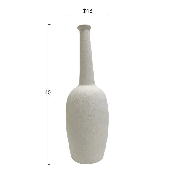 ΕΠΙΤΡΑΠΕΖΙΟ ΚΕΡΑΜΙΚΟ ΔΙΑΚΟΣΜΗΤΙΚΟ GLAΖΕ HM4591.01 ΥΠΟΛΕΥΚΟ ΚΡΥΣΤΑΛΛΙΚΟ Φ13x40Υεκ