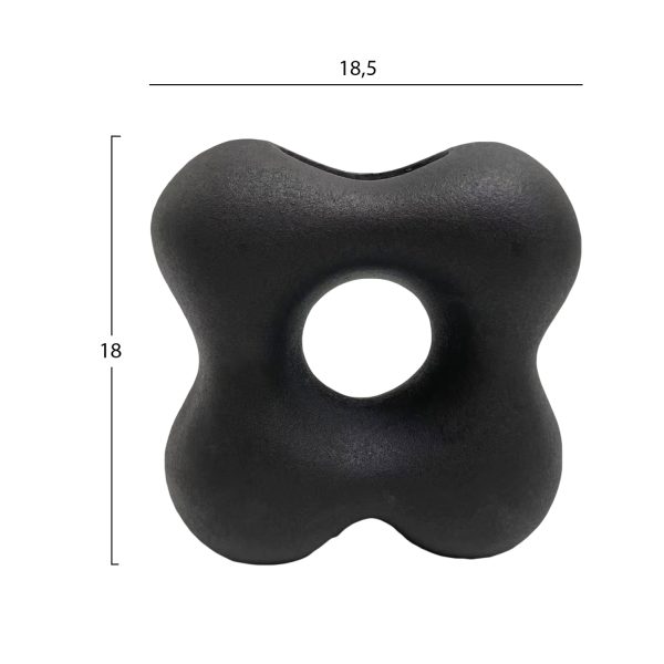 ΕΠΙΤΡΑΠΕΖΙΟ ΚΕΡΑΜΙΚΟ ΔΙΑΚΟΣΜΗΤΙΚΟ GLAΖΕ HM4594.02 ΜΑΥΡΟ ΜΑΤ 18,5x9x18Υεκ