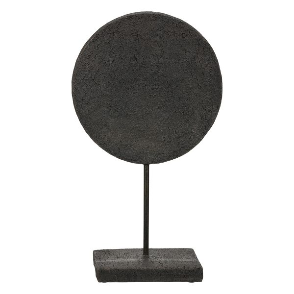 Stand Relief Round "Lice" Face Motif Πολυρεζίνη Μαύρο PU 19.5x10x35cm