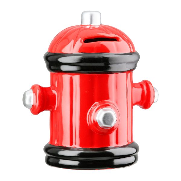 Money Box Hydrant Ceramic Red 15X12X16Cm 15X12X16Cm