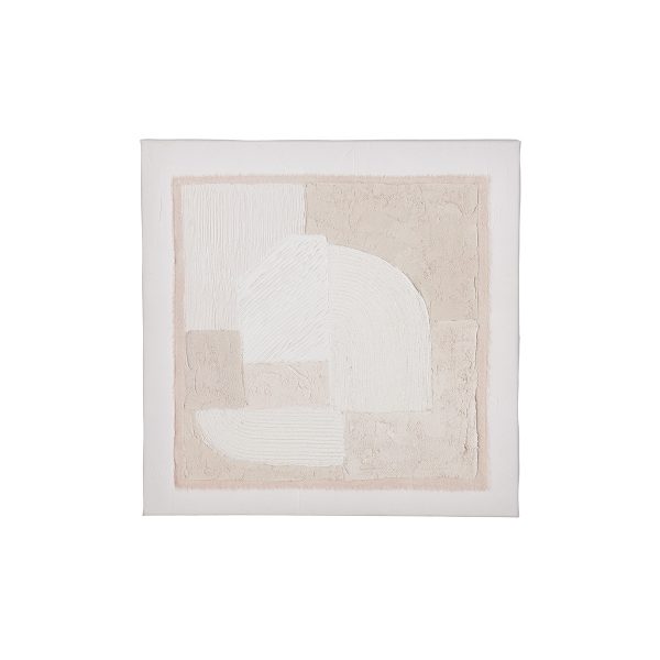 Picture Square "Velva" Canvas Cream PU Pcs. Assorted 30x2.7x30cm