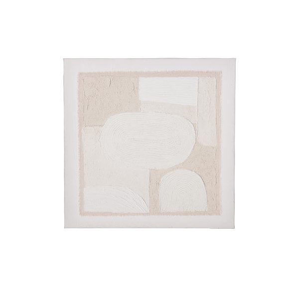 Picture Square "Velva" Canvas Cream PU Pcs. Assorted 30x2.7x30cm