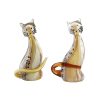 Glasart Φιγούρα Cat Γυάλινο Brown Orange PU Pcs. Assorted 10x6x18cm