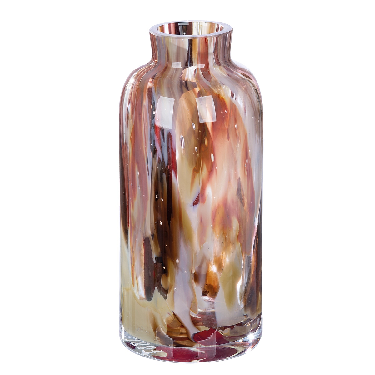 Glasart Βάζο "Roslin" Γυάλινο Brown Claret PU H. 22 cm D. 10 cm
