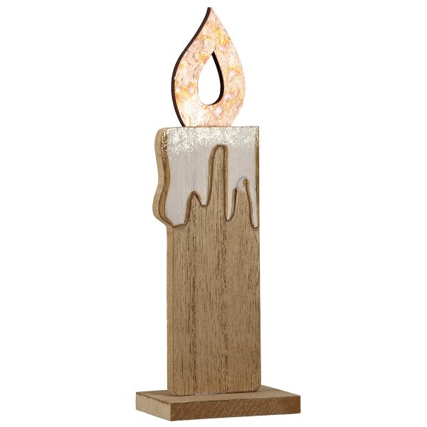 Stand Relief Κερί "Otonal" Mdf Ecru Orange PU 16 7x5x20.5cm