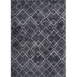 Χαλί "FAYNO" σε χρώμα σκούρο γκρι/λευκό 67x190