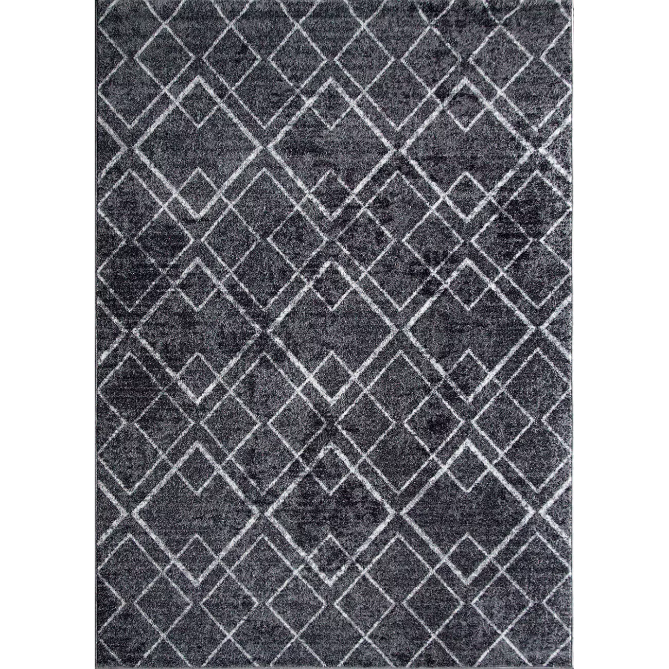 Χαλί "FAYNO" σε χρώμα σκούρο γκρι/λευκό 133x190