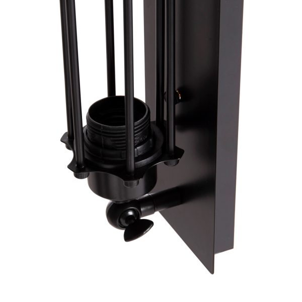 ΑΠΛΙΚΑ ΤΟΙΧΟΥ 2ΦΩΤΗ BEACON HM4463 ΜΕΤΑΛΛΟ ΣΕ ΜΑΥΡΟ 10x10x47Υεκ.