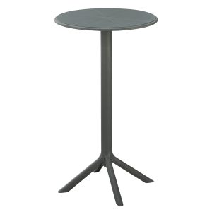 ΤΡΑΠΕΖΙ ΜΠΑΡ ΣΤΡΟΓΓΥΛΟ TERRIN HM6126.15 ΠΟΛΥΠΡΟΠΥΛΕΝΙΟ DARK OLIVE GREEN Φ61x107Υεκ.