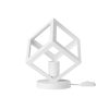 GloboStar® DISE 203-0273 Μοντέρνο Eπιτραπέζιο Φωτιστικό Μονόφωτο 1 x E27 IP20 Λευκό Πλαστικό - Μ28 x Π28 x Υ29cm