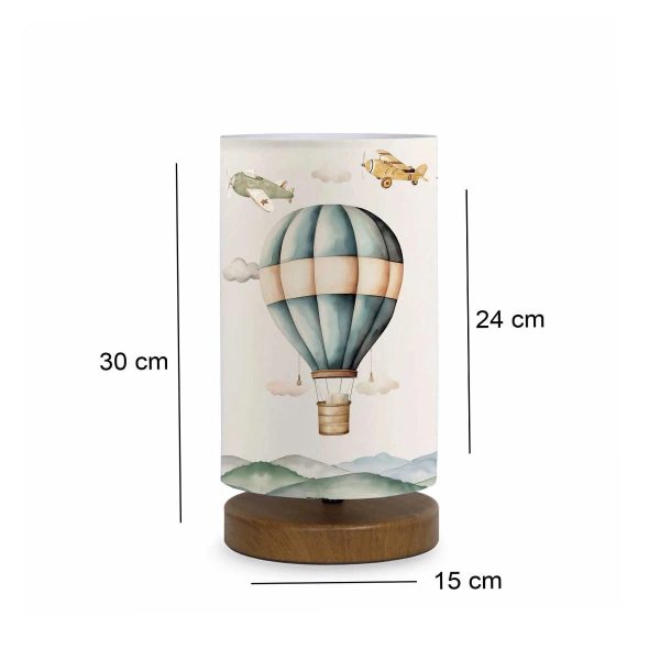 GloboStar® BALLON 204-0145 Παιδικό Eπιτραπέζιο Φωτιστικό Φιγούρα Μονόφωτο 1 x E27 IP20 Πολύχρωμο Ύφασμα - Μ15 x Π15 x Υ30cm