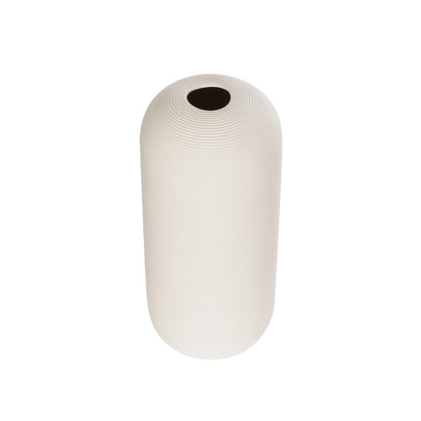 GloboStar® Artificial Garden BLANCO 21247 Διακοσμητική Κεραμική Γλάστρα Γκρι Π11 x Μ11 x Υ25 cm