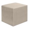 Σκαμπώ April Megapap βελούδινο χρώμα μπεζ 40x40x40εκ.
