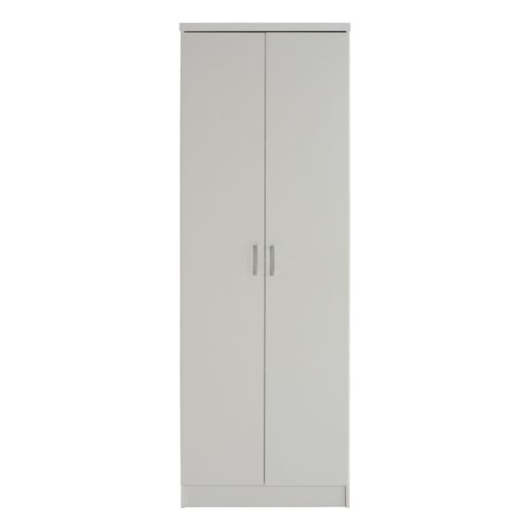 Ντουλάπα ρούχων δίφυλλη REAL χρώμα λευκό 60x42x180